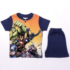 Korte mouw katoenen kinderpak - Avengers - donkerblauw - 104