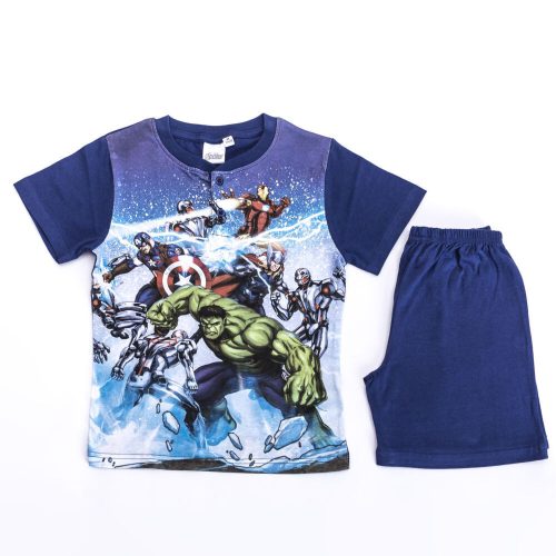 Korte mouw katoenen kinderpak - Avengers - Ultron - donkerblauw - 116