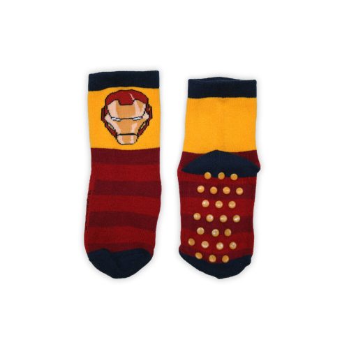 Anti-slip kinderen enkel sokken - Avengers - pluche - geel-rood - 27-30