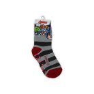 Antislip kinderbeenwarmers - Avengers - volledig pluche - grijs-rood - 23-26