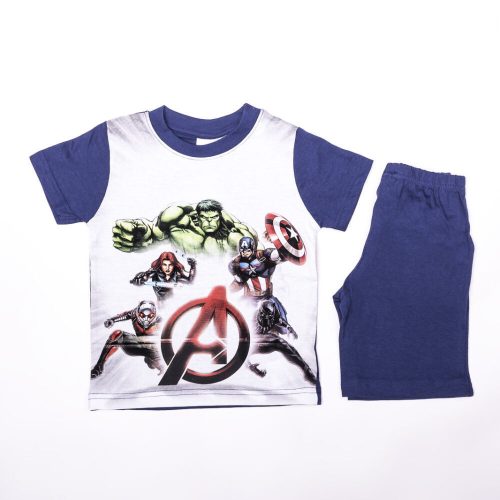 Avengers jongens katoenen zomeroutfit - T-shirt en korte broek set - donkerblauw - 98