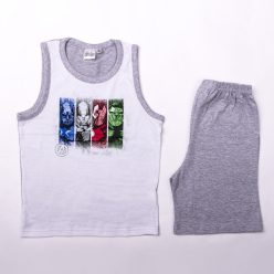   Avengers jongens katoenen zomeroutfit - T-shirt en korte broek set - grijs - 110