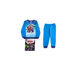 Dikke katoenen kinderpyjama - Avengers - middelblauw - 98