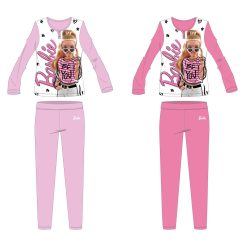 Barbie katoenen jersey kinderpyjama - roze - 104