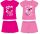 Barbie katoenen zomer set - t-shirt-korte broek set - roze - 134