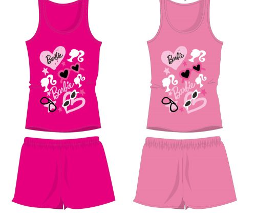 Barbie katoenen zomer set - top-korte broek set - roze - 104