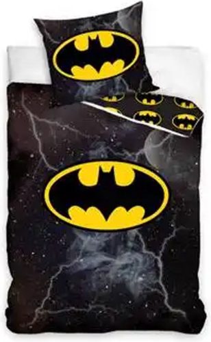 BATMAN bliksem beddengoedset 100% katoen 140x200 + 65x65