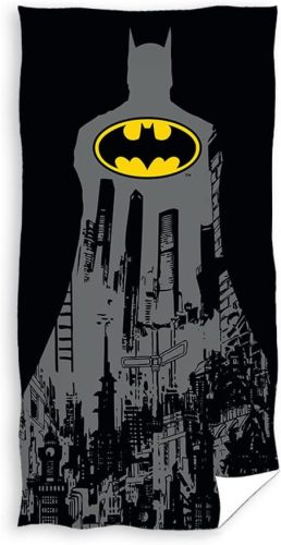 Batman kinder strandhanddoek - 100% katoen - 70x140 cm - zwart