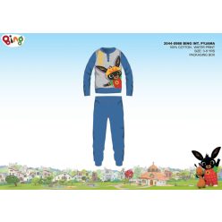   Winterse katoenen interlock kinderpyjama - Bing Konijn - middelblauw - 116