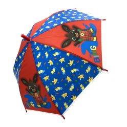 Bing kinder halfautomatische paraplu - 74cm - Blauw en Rood
