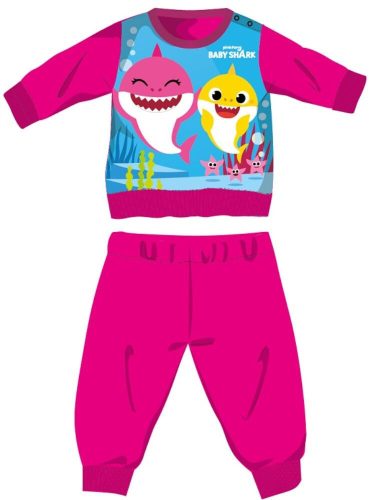 Baby Shark winter dikke baby pyjama - katoenen flanel pyjama - roze - 92
