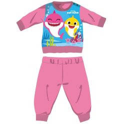   Baby Shark winter dikke baby pyjama - katoenen flanel pyjama - roze - 80