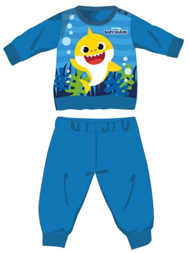 Baby Shark winter dikke baby pyjama - katoenen flanel pyjama - lichtblauw - 86
