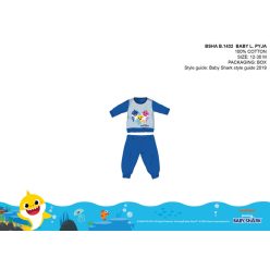   Baby Shark baby pyjama - jersey katoenen pyjama - middelblauw - 92