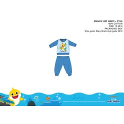   Baby Shark baby pyjama - jersey katoenen pyjama - lichtblauw - 98