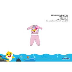   Baby Shark baby pyjama - jersey katoenen pyjama - lichtroze - 86