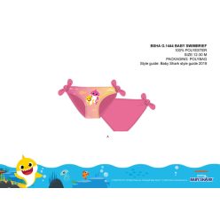 Baby Shark baby badpak onderkant voor meisjes - roze - 80