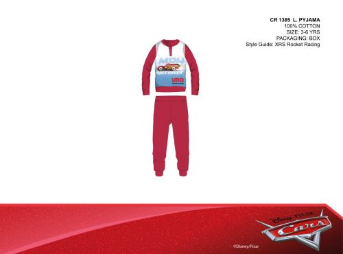Disney Cars dunne katoenen kinderpyjama - jersey pyjama - rood - 104
