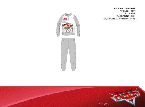 Disney Cars dunne katoenen kinderpyjama - jersey pyjama - grijs - 110