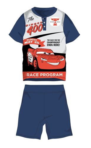 Disney Cars zomerpyjama met korte mouwen voor kinderen - katoenen jersey pyjama - donkerblauw - 116