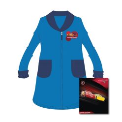 Kinderbadjas - koraal - Cars - 128 - middenblauw