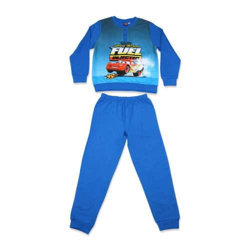 Winter flanellen kinderpyjama - Cars - middenblauw - 98