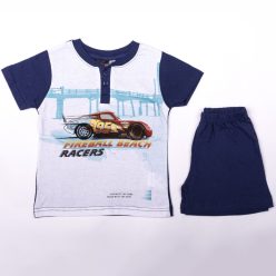 Korte mouw katoenen kinderpyjama - Cars - donkerblauw - 110