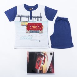   Korte mouw katoenen kinderpyjama - Cars - raceauto's - donkerblauw - 110
