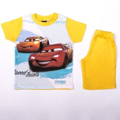   Cars jongens katoenen zomeroutfit - T-shirt-korte broek set - geel - 128