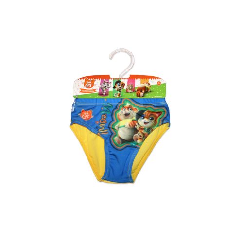44 Grappige kat badbroek voor jongens - geel - 116