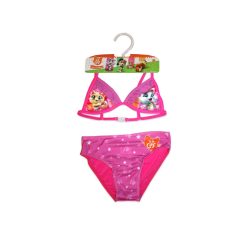   44 Grappige kat tweedelig badpak voor meisjes - driehoekig bovenstuk - roze - 116