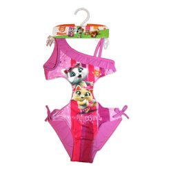 44 Fladderige kat trikini voor meisjes - paars - 104