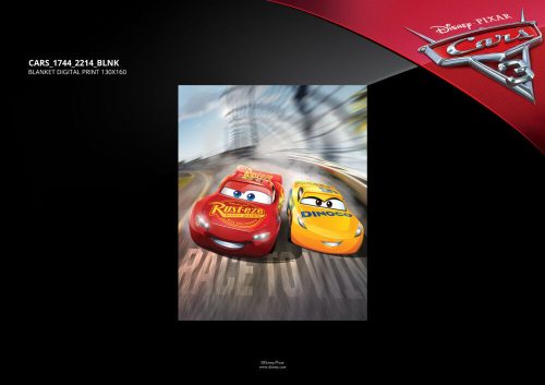 Disney Cars fleece deken - 100 x 150 cm