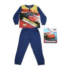 Lange dunne katoenen kinderpyjama - Cars - Drag strip masters print - Jersey - donkerblauw - 122