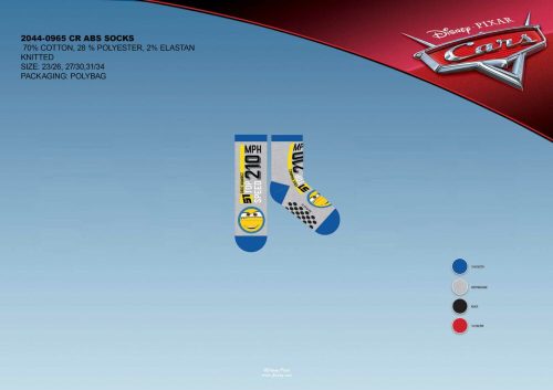 Disney Cars antislip pluche enkelsokken voor kinderen - grijs-blauw - 23-26