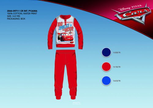 Winterse katoenen interlock kinderpyjama - Disney Cars - rood - 110