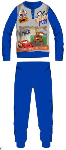 Disney Cars dikke winterse kinderpyjama - katoenen flanellen pyjama - middenblauw - 98