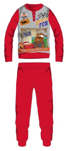 Disney Cars dikke winterse kinderpyjama - katoenen flanellen pyjama - rood - 98
