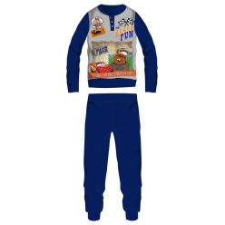   Disney Cars dikke winterse kinderpyjama - katoenen flanellen pyjama - donkerblauw - 98