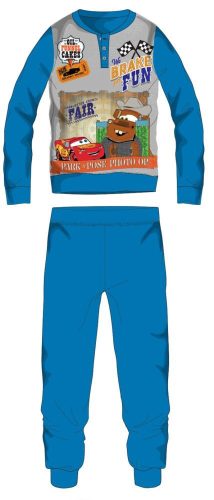 Disney Cars dikke winterse kinderpyjama - katoenen flanellen pyjama - lichtblauw - 98