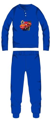 Disney Cars katoenen flanellen pyjama - dikke winterse kinderpyjama - middelblauw - 110