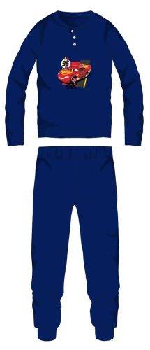 Disney Cars katoenen flanellen pyjama - dikke winterse kinderpyjama - donkerblauw - 116