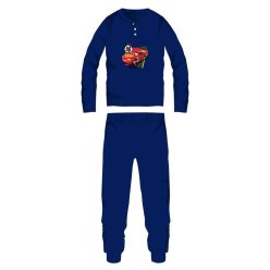   Disney Cars katoenen flanellen pyjama - dikke winterse kinderpyjama - donkerblauw - 98