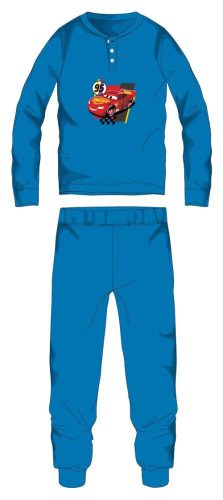 Disney Cars katoenen flanellen pyjama - dikke winterse kinderpyjama - lichtblauw - 104