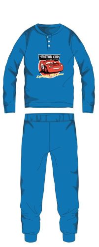 Disney Cars winterse katoenen kinderpyjama - interlock pyjama - lichtblauw - 104