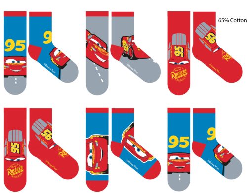 Disney Cars kinderkatoenen normale sokken - 6 paar/pak