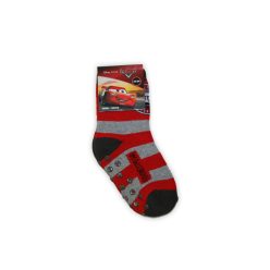 Antislip kinder sokken - Cars - pluche - rood-grijs - 31-34