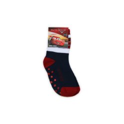 Antislip kinder sokken - Cars - pluche - donkerblauw - 27-30