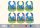 Enrico Coveri baby slabbetjes 6 stuks/pak - katoenen slabbetje 30 x 18 cm - blauw