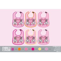  Enrico Coveri baby slabbetjes 6 stuks/pak - katoenen slabbetje 30 x 18 cm - roze